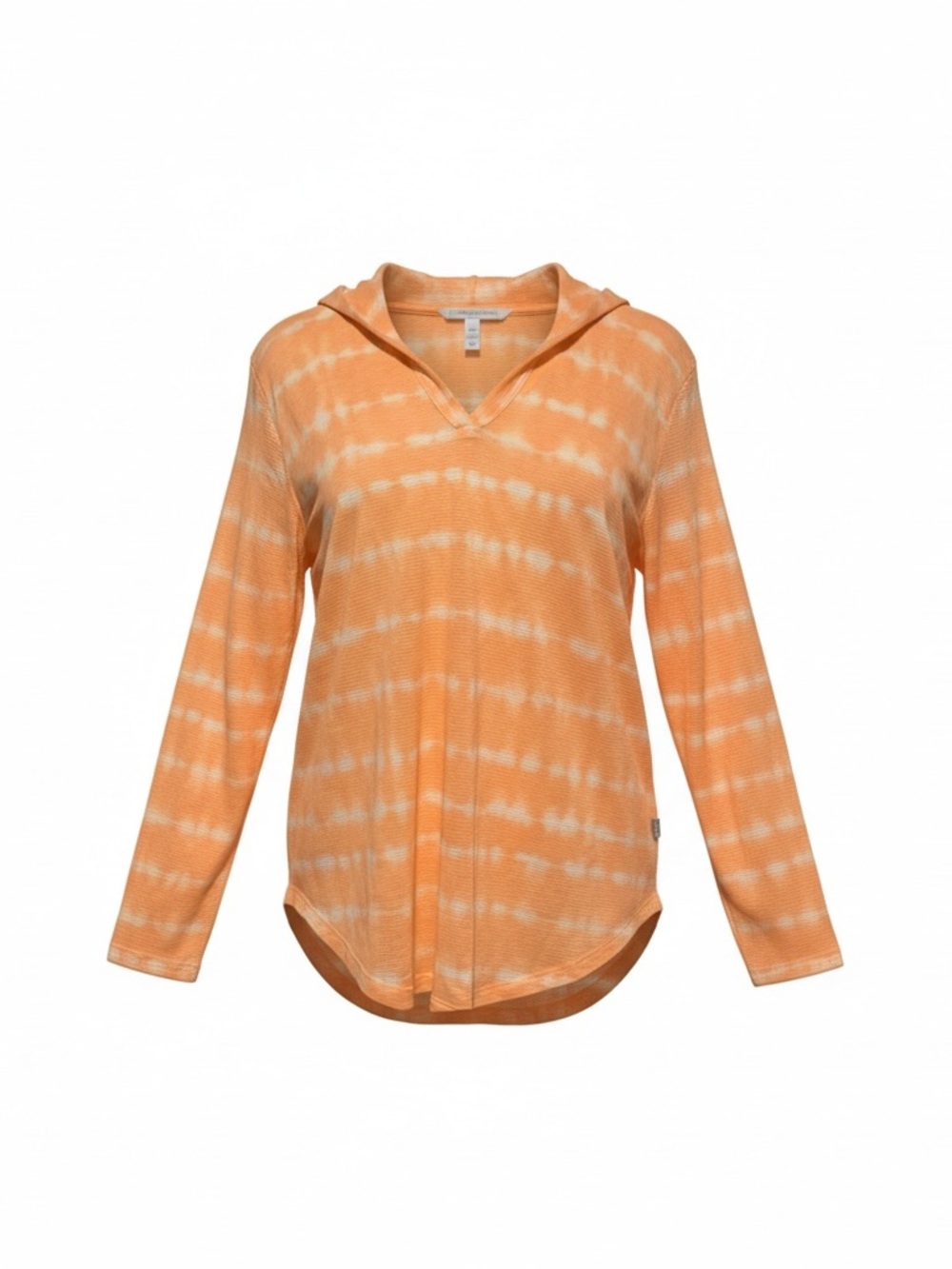 NWOT Eddie Bauer Orange/White Hooded Top (Size L)